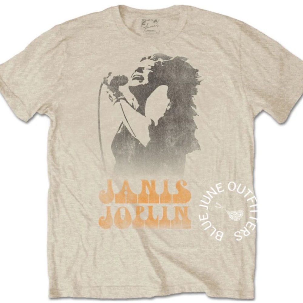 Janis Joplin Singing Tee | Officially Licensed